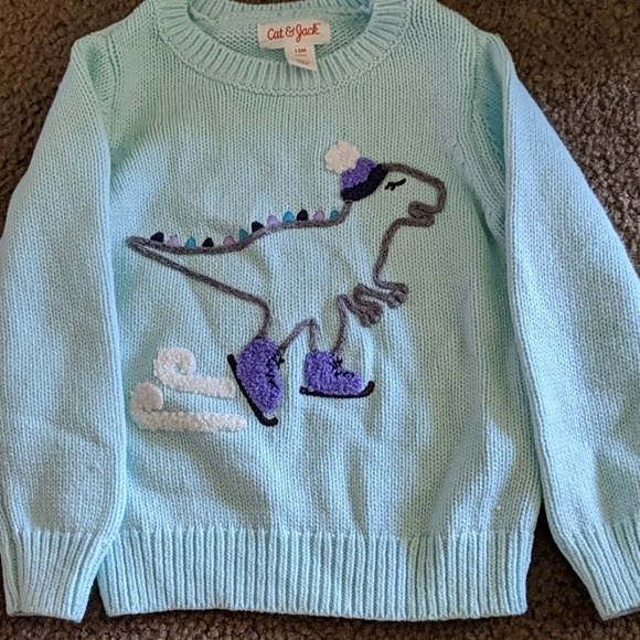 Cat & Jack Other - Toddler Dinosaur Christmas sweater 12m